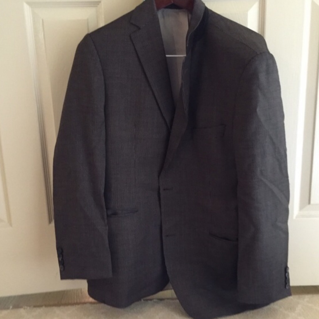 Hugo Boss Brown/Gray Tweed Suit Jacket 42r